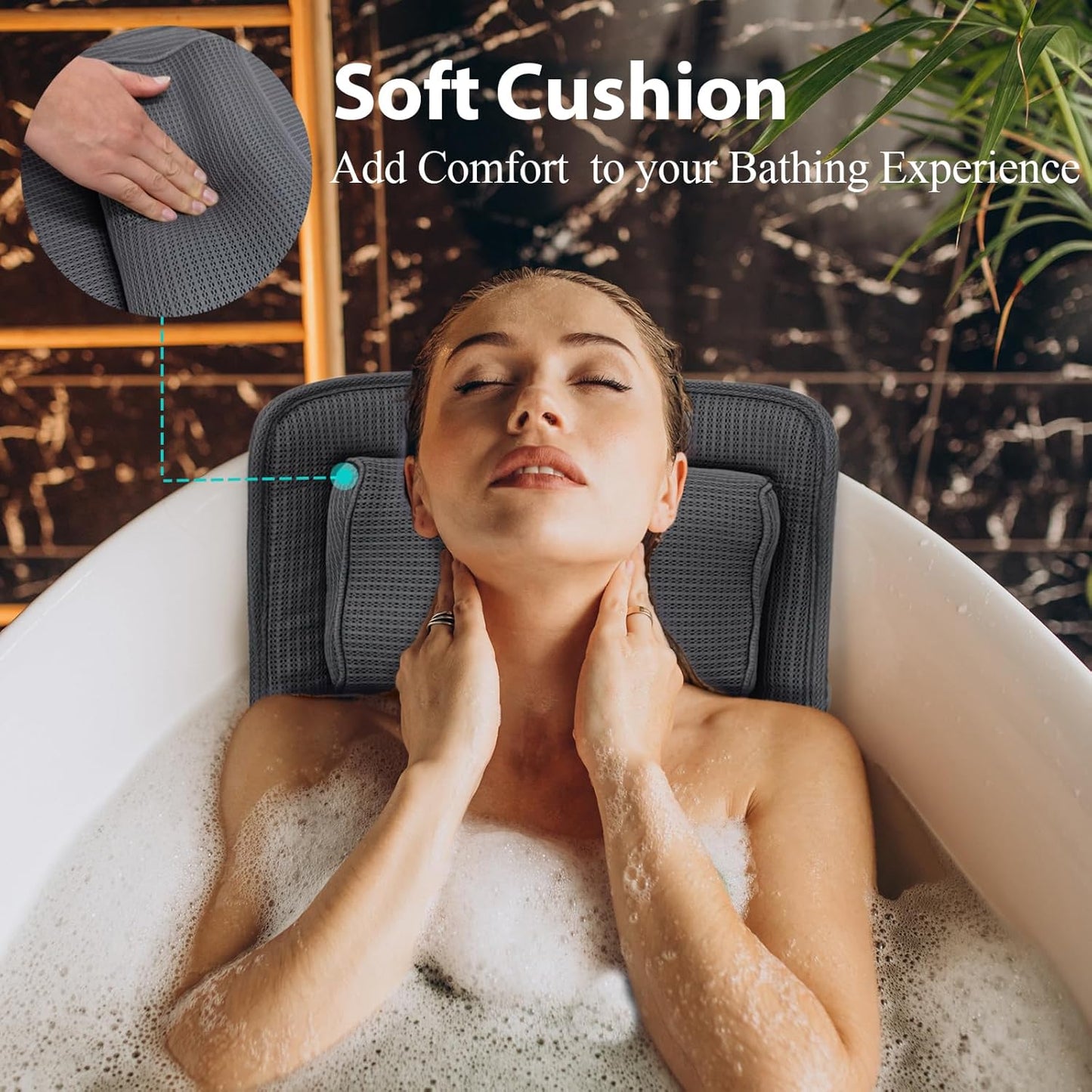 Full Body Bath Pillow- with Adjustable Lumbar Roll Pillow