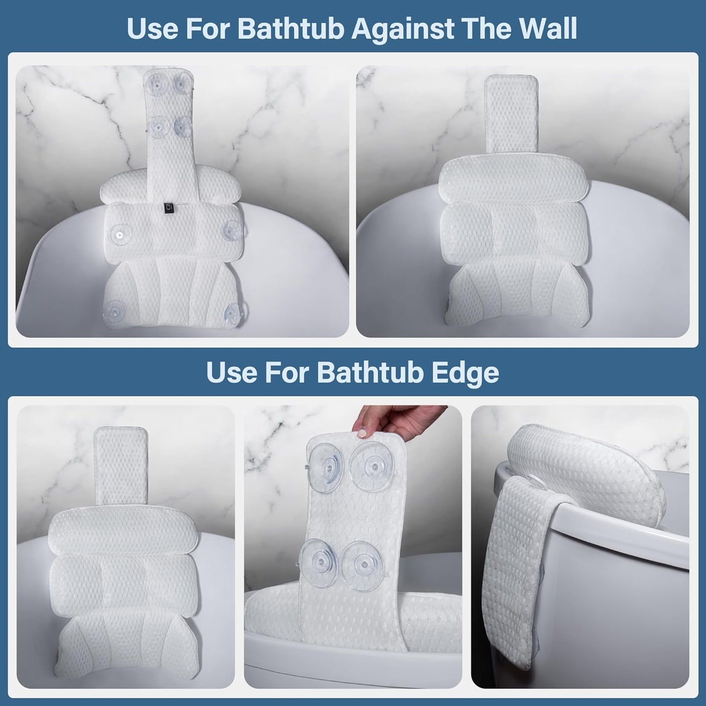 Plush Mesh Bath Pillow