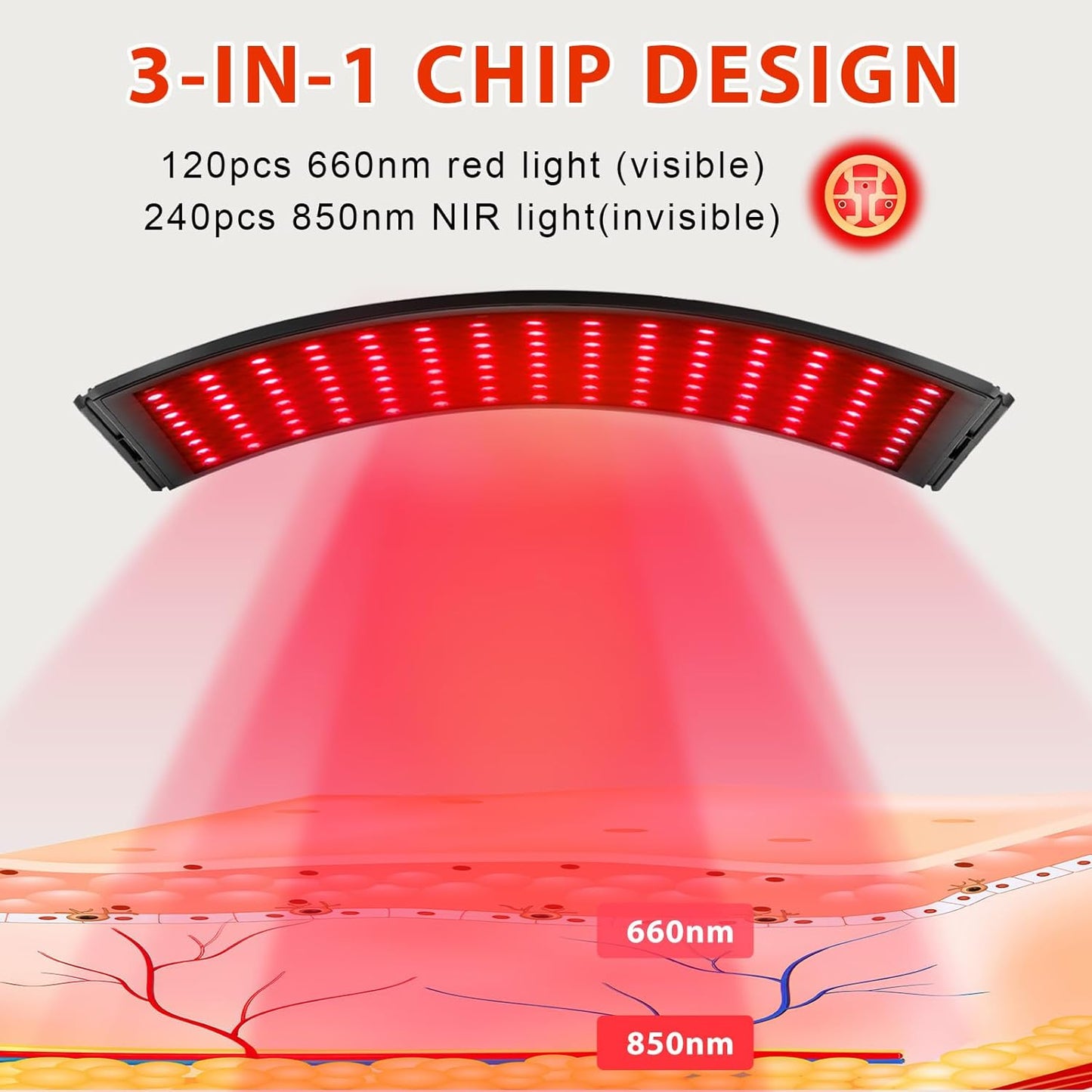 Red Light Therapy Lamp with Stand