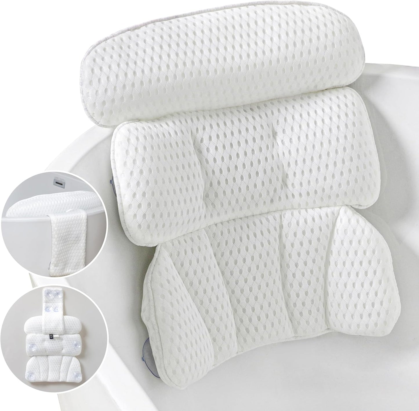 Plush Mesh Bath Pillow