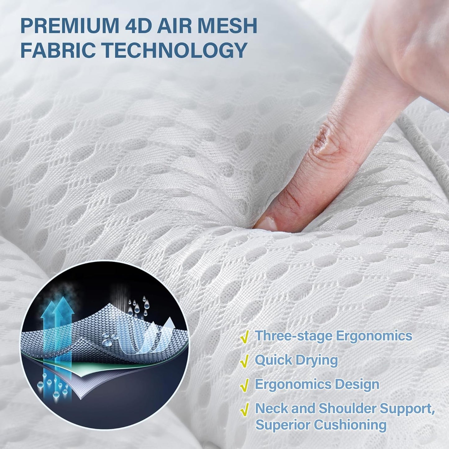Plush Mesh Bath Pillow