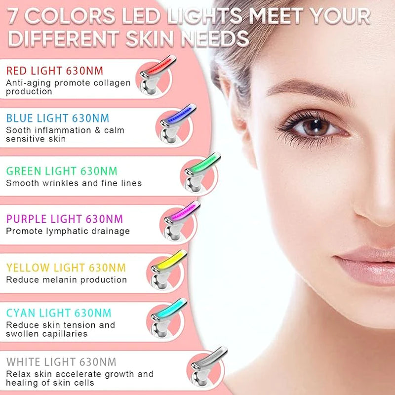Microcurrent & LED Facial Massager- 7 Color Modes