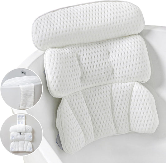Plush Mesh Bath Pillow